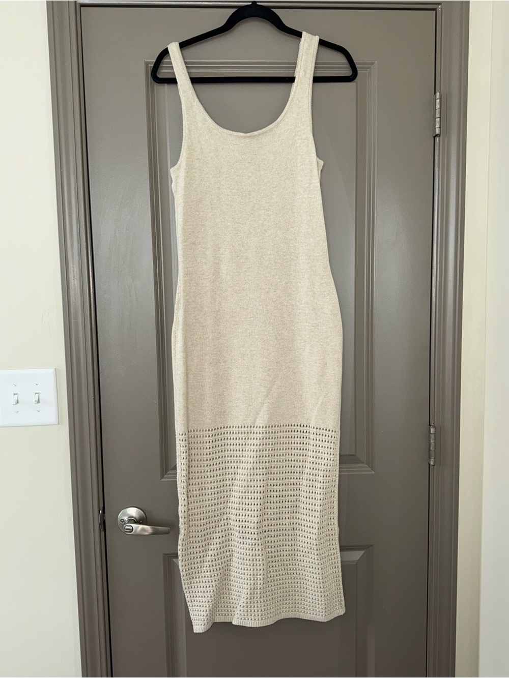 Universal Thread Cream Sleeveless Knit Maxi Dress